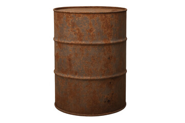 Fototapeta premium Rusty metal oil drum container a hazardous waste concept