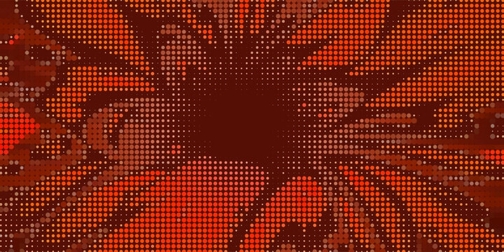 Comic paint splash and bright light effect. Vector cartoon illustration of anime style background with color liquid burst, abstract flame explosion with neon shine in center, battle attack backdrop