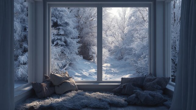 winter window scene