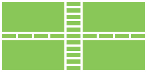 Abstract geometric shapes with vibrant color palette