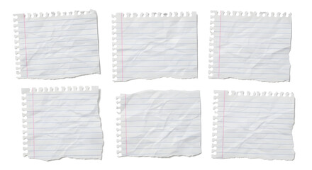 six Crumpled Grid Papers, Photography, White Background, Minimalist Composition, Crumpled Paper, Texture, Abstract