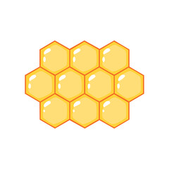Golden honeycomb with a sweet and natural theme