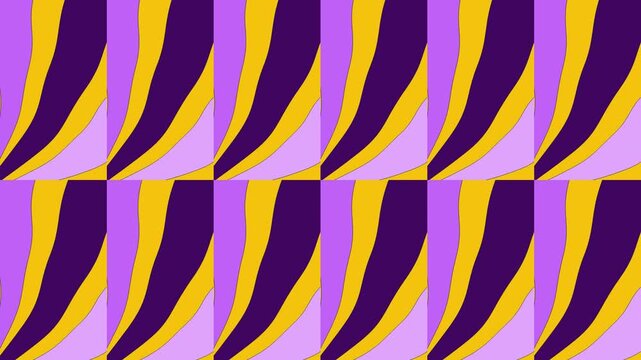animated cartoonist background video for game graphics in yellow purplish coloured animated background, 