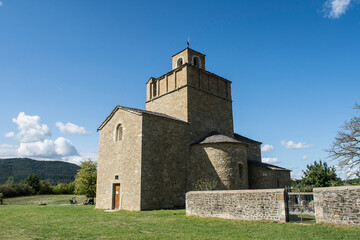old, medieval, roman church in the village of Comps in the french Dr&ocirc;me region