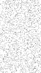 Minimal vertical dotted pattern background, black dots randomly arranged on white surface, abstract modern texture design for creative minimalist art projects