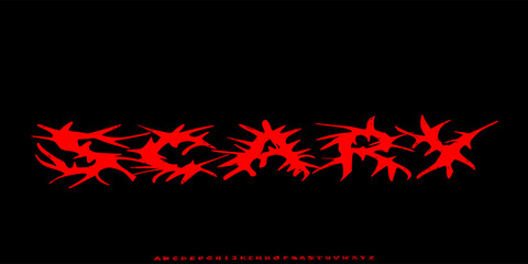 Distressed Grunge Font. Horror Comic Font. Cartoon Graffiti Playful Font. Display Font. Creative Hand Drawn Alphabet. Street Art Fashion Designs Typography modern vector illustration