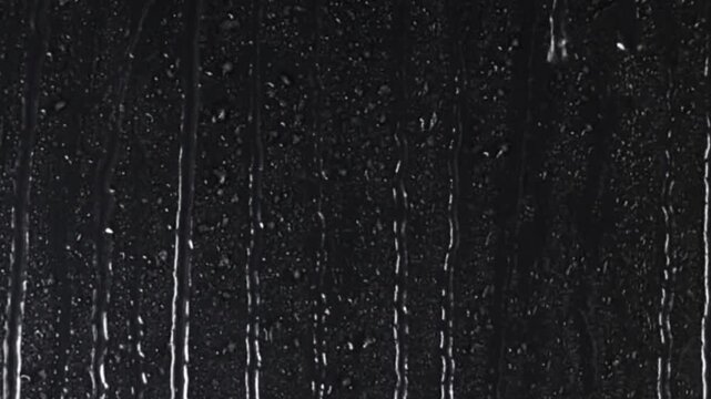 Raindrops on Black Screen for Motion Graphics Effect Overlay
