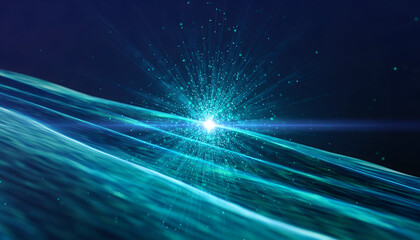 Mixed Reality Light Stream with Futuristic AR VR Glow