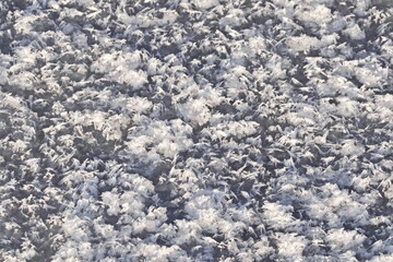 Abstract Snow Patterns and Fracture Lines Macro Ice Texture