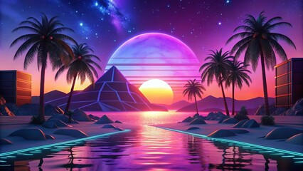 80s modern background