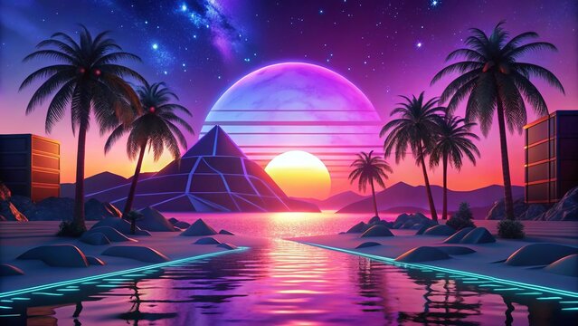 80s modern background