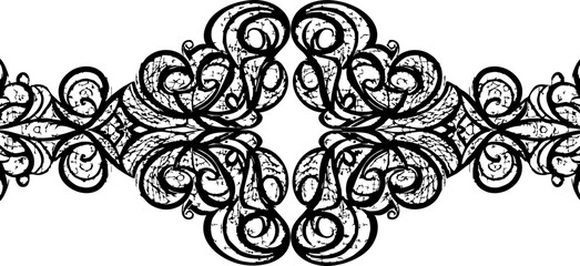 Elegant ornamental flourish adds vintage charm and sophisticated detail to any design project or decorative element.