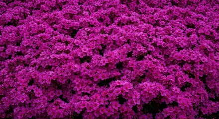 Obraz premium Vibrant pink and purple blossoms clustered tightly, creating a dense, soft floral background pattern perfect for spring and summer graphic design usage, banner, fresh, growth