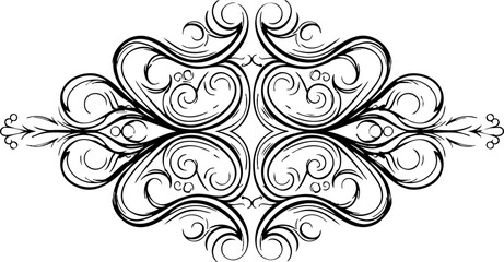 Fototapeta premium Elegant ornamental flourish design perfect for invitations, announcements, and decorative accents adding a touch of vintage charm and sophistication.