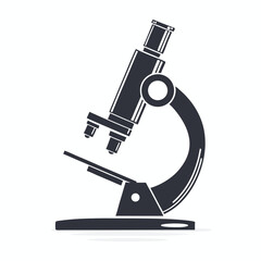 Sleek microscope illustration showcases precision and scientific exploration within the field of research and discovery