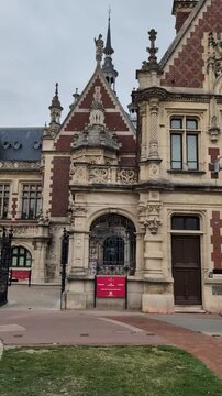 Benedictine Palace Architectural Details in Fecamp, Normandy, France.

