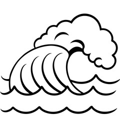 Stylized wave with foam top