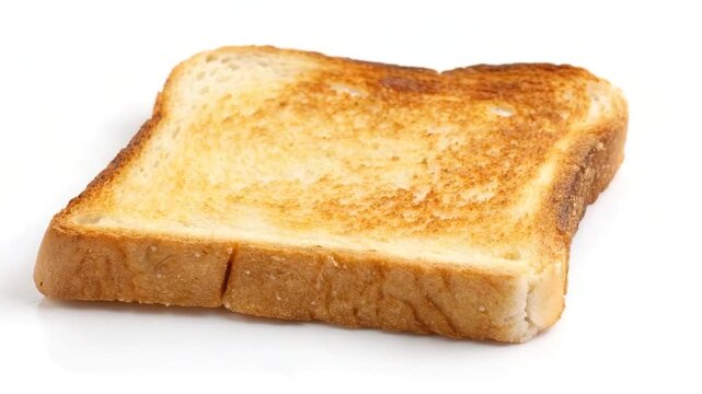 toast isolated on white background video orbit