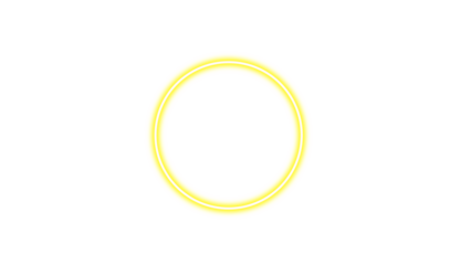 A bright yellow double ring encircled on dark backdrop creating a minimalist design.