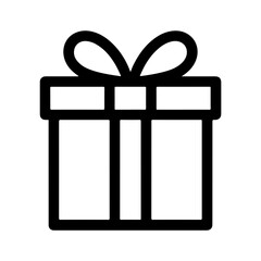 Gift box with ribbon isolated on transparent background