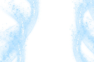 Abstract blue watercolor background isolated on transparent background design