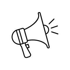 Outline drawing of a megaphone speaker silhouette
