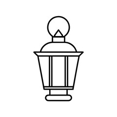 Illustration of a vintage style lantern silhouette