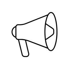 Outline drawing of a megaphone speaker silhouette