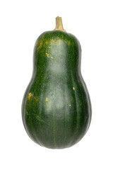 Green Butternut Squash: Isolated Fresh Vegetable on Transparent Background, Perfect for Autumn Harvest Themes