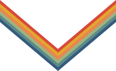 Retro Rainbow Chevron