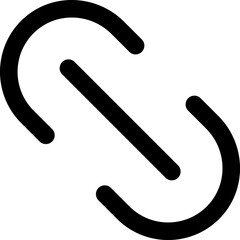 Simple black icon representing a link or connection