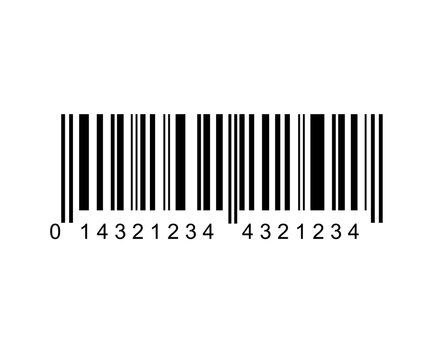 Black Barcode Symbol Vector PNG with Transparent Background