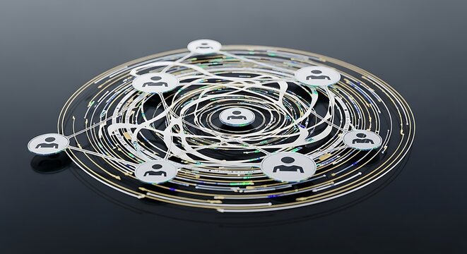 Abstract Digital Social Network Connection