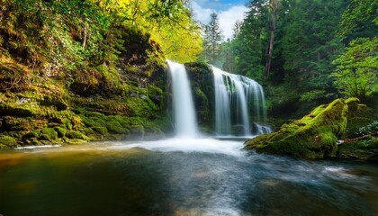 Obraz premium waterfall in the forest
