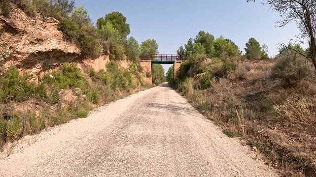 Via Verde Ojos Negros greenway near Sot de Ferrer, comarca of Alto Palancia, Castell&oacute;n, Valencia, Spain