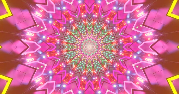 Dynamic tunnel video loop showcasing vibrant colors and patterns for a captivating visual experience in seamless motion