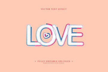 Love Text Effect with Heart