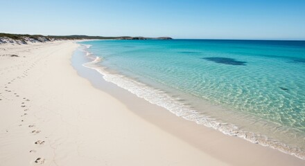 White sandy beach and turquoise water at Esperance Western Australia