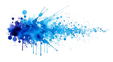 Naklejka premium Abstract blue watercolor splash isolated on transparent background for design use