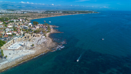 Antalya - Turkey, Historical Side ancient city. Travel concept photo.