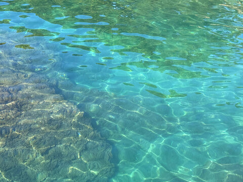 Mediterranean sea crystal clear water.