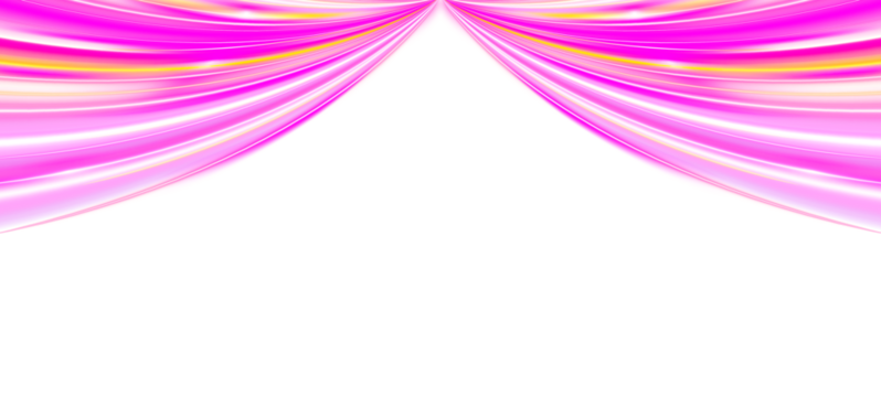 Pink and purple curved line gradient on white background with elegant flow effect Png transparent.
