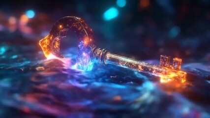 Mystical Key - A Neon-Lit Journey to Unlock Hidden Realms.