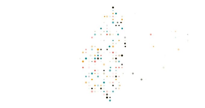 Professional Motion Graphics of Saint Lucia Map from Particles