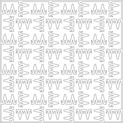 Simple line patterns. Digital design.Black and white pattern for web page, textures, card, poster, fabric, textile. Abstract Wallpaper with repeating shapes.