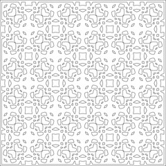 Simple line patterns. Digital design.Black and white pattern for web page, textures, card, poster, fabric, textile. Abstract Wallpaper with repeating shapes.