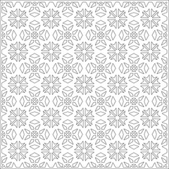 Simple line patterns. Digital design.Black and white pattern for web page, textures, card, poster, fabric, textile. Abstract Wallpaper with Repeating ornament.