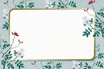 floral background with frame