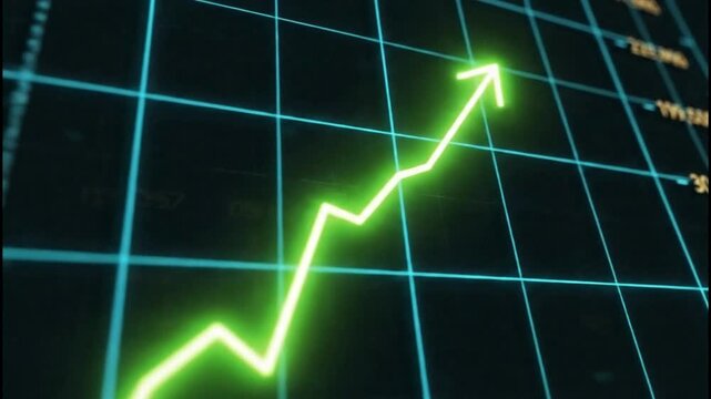 Red line graph showing a downward trend on a grid background indicating financial loss or decline