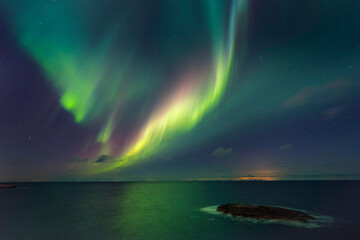 aurora over the sea